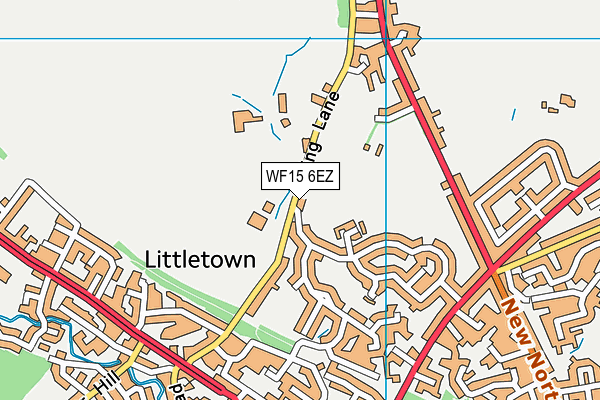 WF15 6EZ map - OS VectorMap District (Ordnance Survey)