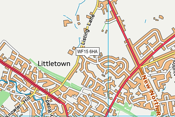 WF15 6HA map - OS VectorMap District (Ordnance Survey)