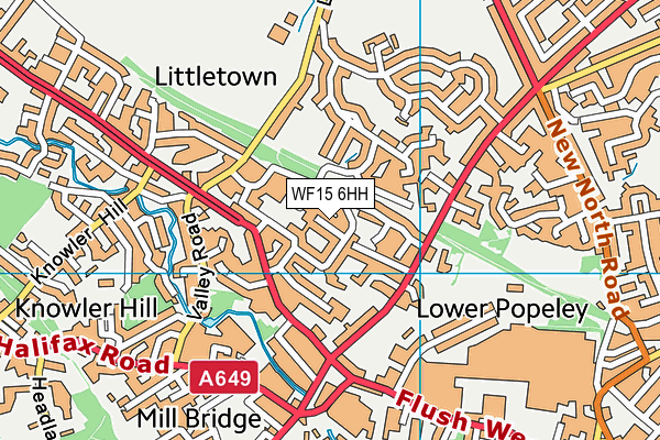 WF15 6HH map - OS VectorMap District (Ordnance Survey)