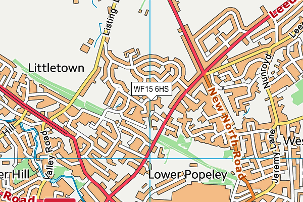 WF15 6HS map - OS VectorMap District (Ordnance Survey)