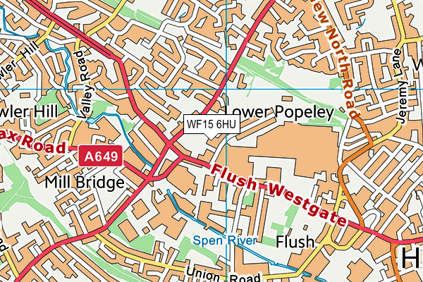 Millbridge, A Share Primary Academy map (WF15 6HU) - OS VectorMap District (Ordnance Survey)