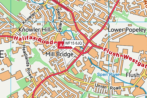 WF15 6JQ map - OS VectorMap District (Ordnance Survey)