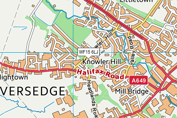 WF15 6LJ map - OS VectorMap District (Ordnance Survey)