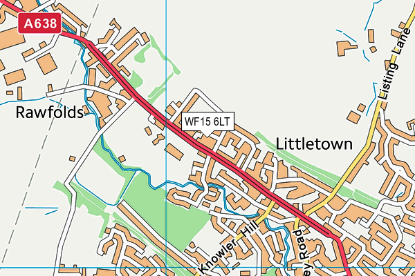 WF15 6LT map - OS VectorMap District (Ordnance Survey)