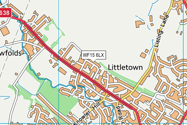 WF15 6LX map - OS VectorMap District (Ordnance Survey)