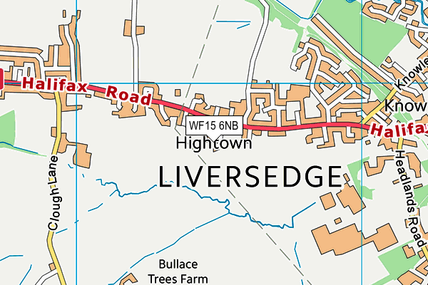 WF15 6NB map - OS VectorMap District (Ordnance Survey)