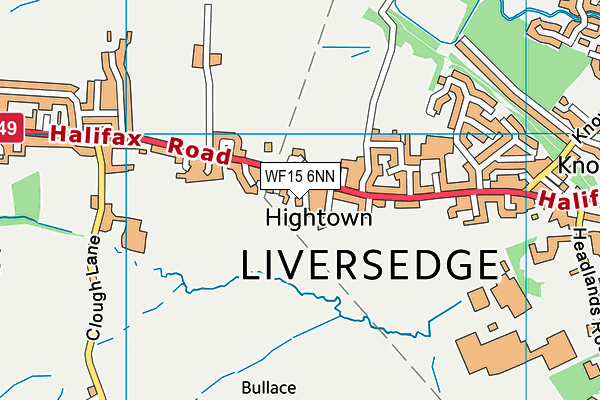 WF15 6NN map - OS VectorMap District (Ordnance Survey)