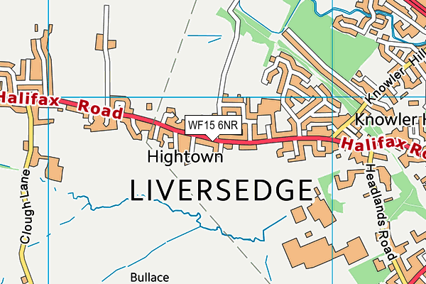 WF15 6NR map - OS VectorMap District (Ordnance Survey)