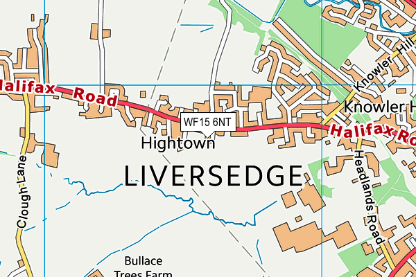 WF15 6NT map - OS VectorMap District (Ordnance Survey)