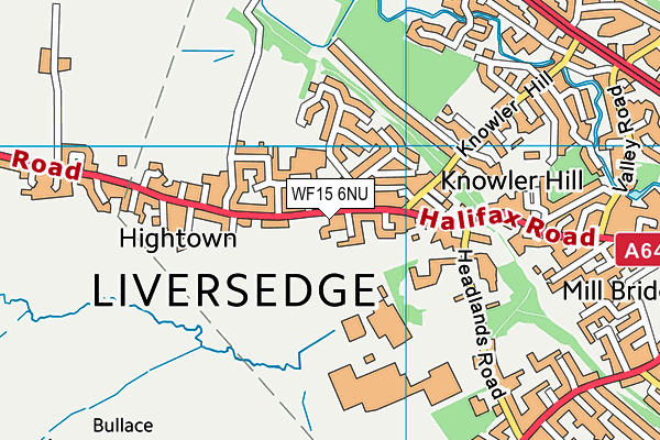 WF15 6NU map - OS VectorMap District (Ordnance Survey)