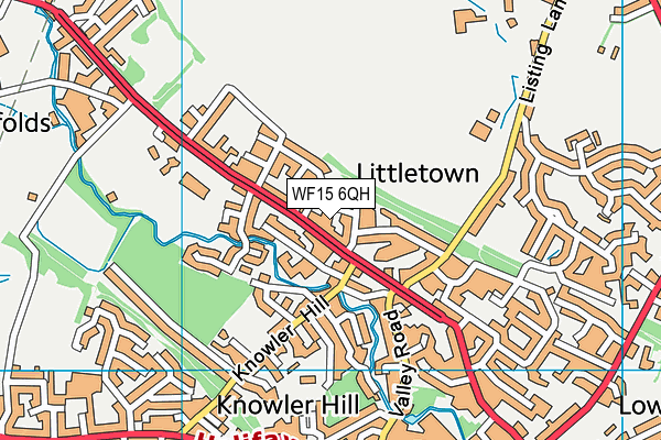 WF15 6QH map - OS VectorMap District (Ordnance Survey)