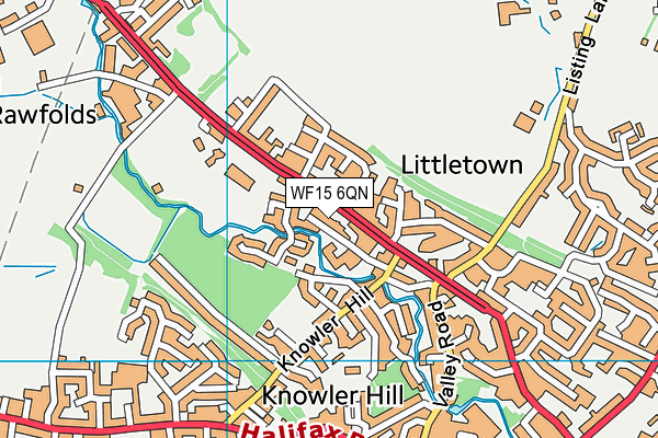 WF15 6QN map - OS VectorMap District (Ordnance Survey)