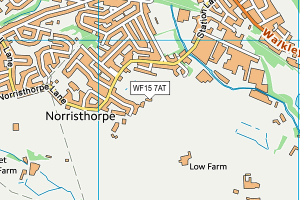 WF15 7AT map - OS VectorMap District (Ordnance Survey)