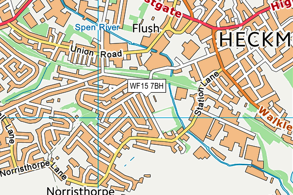 Milton Road Rec map (WF15 7BH) - OS VectorMap District (Ordnance Survey)
