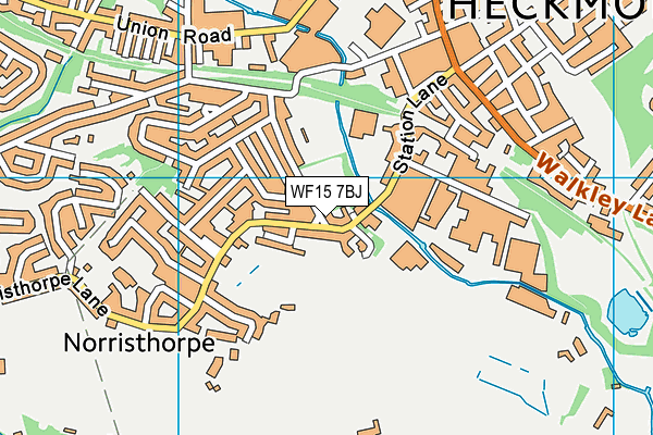 WF15 7BJ map - OS VectorMap District (Ordnance Survey)