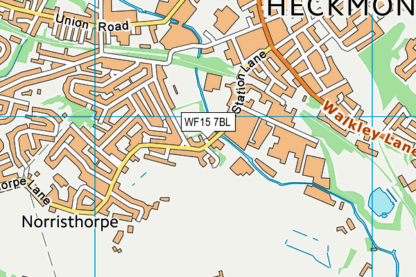 WF15 7BL map - OS VectorMap District (Ordnance Survey)