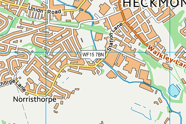 WF15 7BN map - OS VectorMap District (Ordnance Survey)