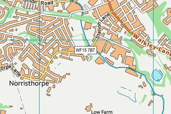 WF15 7BT map - OS VectorMap District (Ordnance Survey)