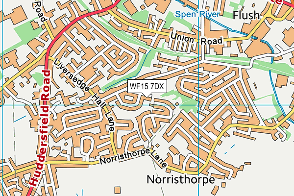 WF15 7DX map - OS VectorMap District (Ordnance Survey)