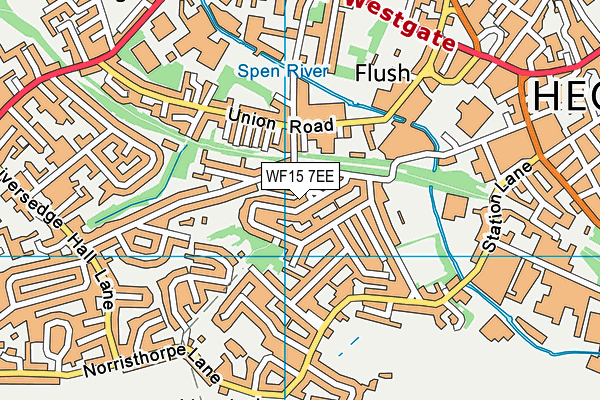 WF15 7EE map - OS VectorMap District (Ordnance Survey)