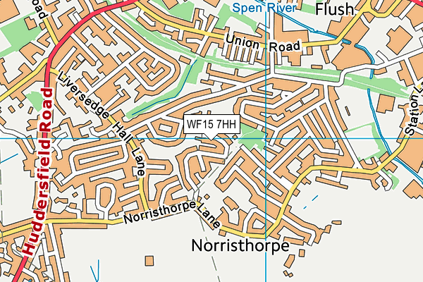 WF15 7HH map - OS VectorMap District (Ordnance Survey)