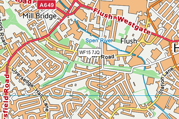 WF15 7JQ map - OS VectorMap District (Ordnance Survey)