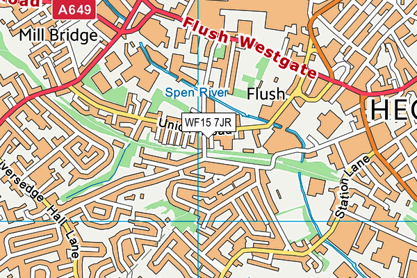 WF15 7JR map - OS VectorMap District (Ordnance Survey)