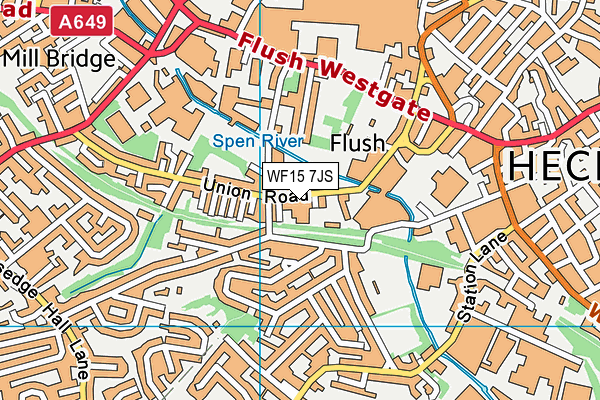 WF15 7JS map - OS VectorMap District (Ordnance Survey)