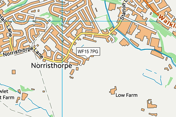 WF15 7PG map - OS VectorMap District (Ordnance Survey)