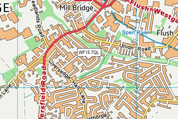 WF15 7QL map - OS VectorMap District (Ordnance Survey)