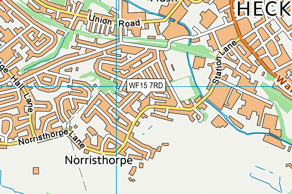 WF15 7RD map - OS VectorMap District (Ordnance Survey)