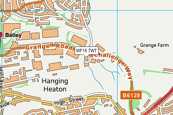 WF15 7WT map - OS VectorMap District (Ordnance Survey)