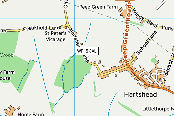 WF15 8AL map - OS VectorMap District (Ordnance Survey)