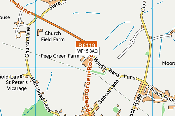 WF15 8AQ map - OS VectorMap District (Ordnance Survey)