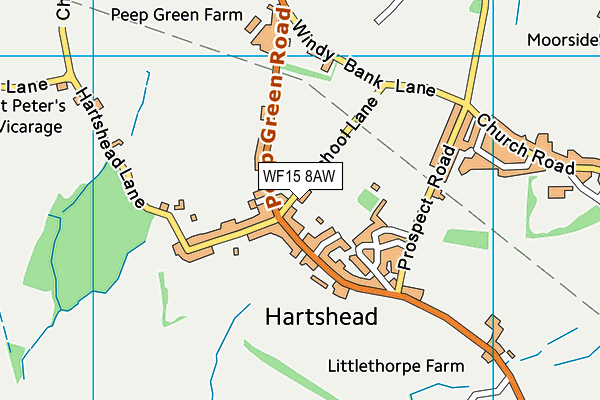 Hartshead Junior and Infant School map (WF15 8AW) - OS VectorMap District (Ordnance Survey)
