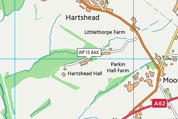 WF15 8AX map - OS VectorMap District (Ordnance Survey)