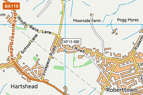 Roberttown Cofe Voluntary Controlled Junior And Infant School map (WF15 8BE) - OS VectorMap District (Ordnance Survey)