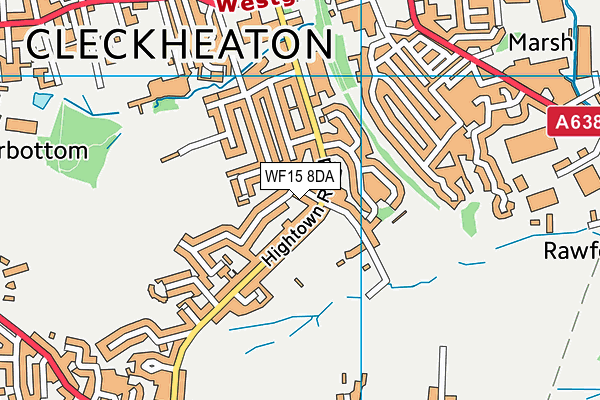 WF15 8DA map - OS VectorMap District (Ordnance Survey)