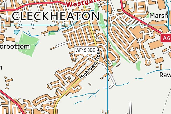 WF15 8DE map - OS VectorMap District (Ordnance Survey)