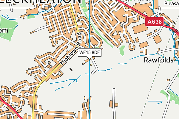 Liversedge Fc (Clayborn) map (WF15 8DF) - OS VectorMap District (Ordnance Survey)