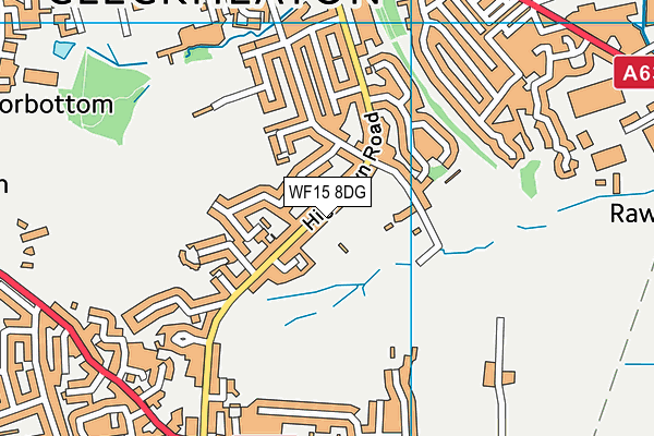 WF15 8DG map - OS VectorMap District (Ordnance Survey)