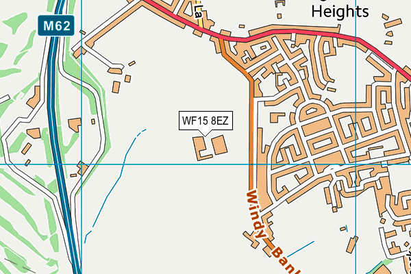 WF15 8EZ map - OS VectorMap District (Ordnance Survey)