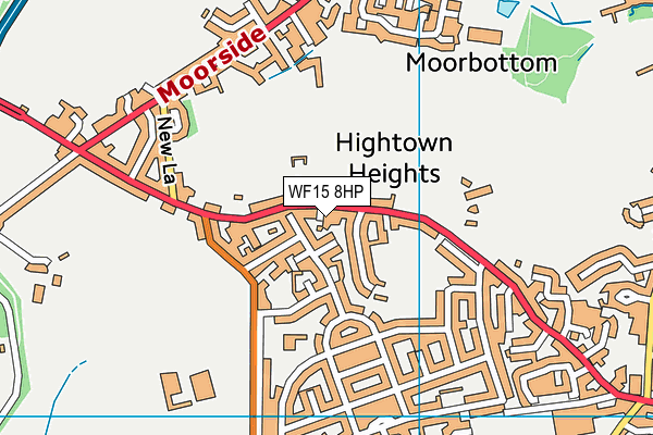 WF15 8HP map - OS VectorMap District (Ordnance Survey)