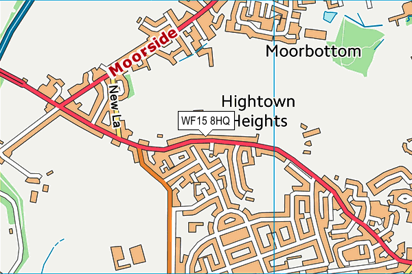 WF15 8HQ map - OS VectorMap District (Ordnance Survey)