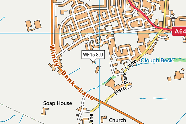 WF15 8JJ map - OS VectorMap District (Ordnance Survey)