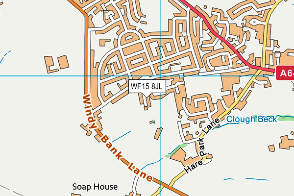 WF15 8JL map - OS VectorMap District (Ordnance Survey)