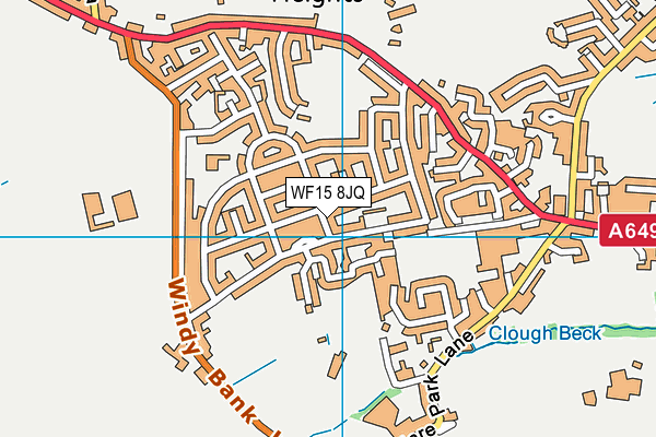 WF15 8JQ map - OS VectorMap District (Ordnance Survey)