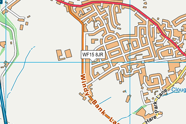 WF15 8JR map - OS VectorMap District (Ordnance Survey)