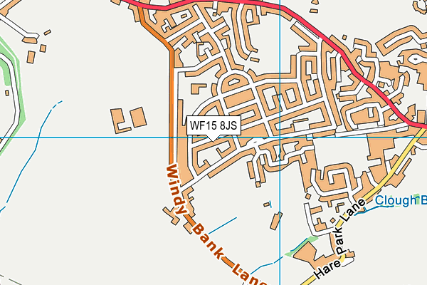 WF15 8JS map - OS VectorMap District (Ordnance Survey)