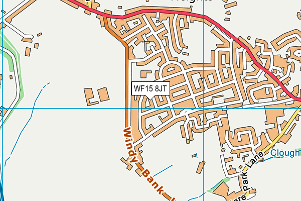 WF15 8JT map - OS VectorMap District (Ordnance Survey)